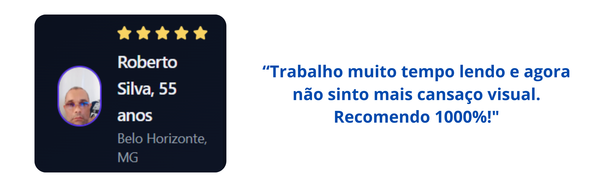 “Finalmente encontrei uma solução pra dor de cabeça! Posso ler e dirigir perfeitamente, muito bom! (1) (1)